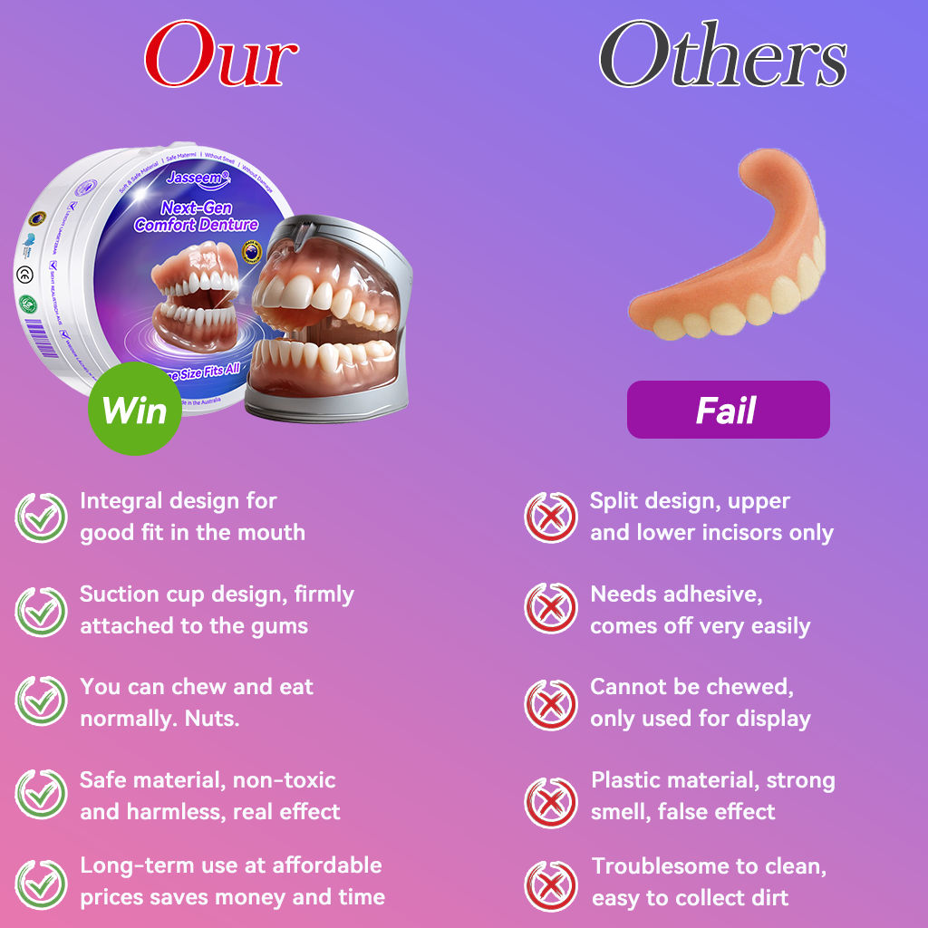 𝐉𝐚𝐬𝐬𝐞𝐞𝐦® Latest Premium Comfort Dentures👩‍⚕️🎉 (High-End Dentures, Easy to Wear - Limited Time 70% Discount)