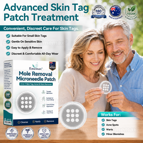 ✨✨𝐄𝐦𝐞𝐦𝐚𝐱®𝟐-𝐢𝐧-𝟏 𝐌𝐢𝐜𝐫𝐨𝐧𝐞𝐞𝐝𝐥𝐞 & 𝐇𝐲𝐝𝐫𝐨𝐜𝐨𝐥𝐥𝐨𝐢𝐝 𝐌𝐨𝐥𝐞 𝐑𝐞𝐦𝐨𝐯𝐚𝐥 𝐏𝐚𝐭𝐜𝐡(Zero Pain, Zero 𝐒𝐜𝐚𝒓𝒔 patch)💪
