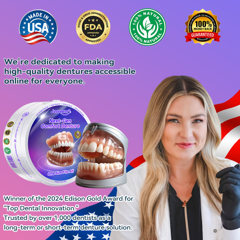 𝐉𝐚𝐬𝐬𝐞𝐞𝐦® Latest Premium Comfort Dentures🎁 (High-End Dentures, Easy to Wear - Limited Time 70% Discount)