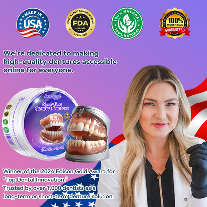 𝐉𝐚𝐬𝐬𝐞𝐞𝐦® Latest Premium Comfort Dentures🎁 (High-End Dentures, Easy to Wear - Limited Time 70% Discount)