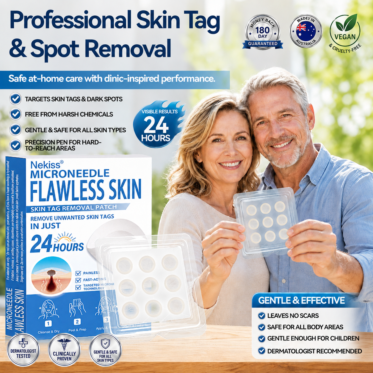 👩‍⚕️🎁 𝐎𝐟𝐟𝐢𝐜𝐢𝐚𝐥 𝐒𝐭𝐨𝐫𝐞 | 𝑵𝐞𝒌𝐢𝐬𝐬® 🌿 𝐁𝐨𝐭𝐚𝐧𝐢𝐜𝐚𝐥 𝐌𝐢𝐜𝐫𝐨𝐧𝐞𝐞𝐝𝐥𝐞 𝐇𝐲𝐝𝐫𝐨𝐜𝐨𝐥𝐥𝐨𝐢𝐝 𝐏𝐚𝐭𝐜𝐡 (𝐅𝐨𝐫 𝐒𝐤𝐢𝐧 𝐓𝐚𝐠𝐬, 𝐒𝐦𝐚𝐥𝐥 𝐒𝐤𝐢𝐧 𝐆𝐫𝐨𝐰𝐭𝐡𝐬, 𝐖𝐚𝐫𝐭𝐬, 𝐌𝐨𝐥𝐞𝐬, 𝐀𝐠𝐞 𝐒𝐩𝐨𝐭𝐬 & 𝐏𝐢𝐠𝐦𝐞𝐧𝐭𝐚𝐭𝐢𝐨𝐧 𝐂𝐨𝐧𝐜𝐞𝐫𝐧𝐬)