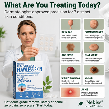 👩‍⚕️🎁 𝐎𝐟𝐟𝐢𝐜𝐢𝐚𝐥 𝐒𝐭𝐨𝐫𝐞 | 𝑵𝐞𝒌𝐢𝐬𝐬® 🌿 𝐁𝐨𝐭𝐚𝐧𝐢𝐜𝐚𝐥 𝐌𝐢𝐜𝐫𝐨𝐧𝐞𝐞𝐝𝐥𝐞 𝐇𝐲𝐝𝐫𝐨𝐜𝐨𝐥𝐥𝐨𝐢𝐝 𝐏𝐚𝐭𝐜𝐡 (𝐅𝐨𝐫 𝐒𝐤𝐢𝐧 𝐓𝐚𝐠𝐬, 𝐒𝐦𝐚𝐥𝐥 𝐒𝐤𝐢𝐧 𝐆𝐫𝐨𝐰𝐭𝐡𝐬, 𝐖𝐚𝐫𝐭𝐬, 𝐌𝐨𝐥𝐞𝐬, 𝐀𝐠𝐞 𝐒𝐩𝐨𝐭𝐬 & 𝐏𝐢𝐠𝐦𝐞𝐧𝐭𝐚𝐭𝐢𝐨𝐧 𝐂𝐨𝐧𝐜𝐞𝐫𝐧𝐬)